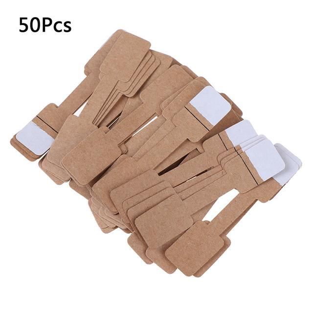 50pcs Coeur En Forme De Cadeau étiquettes Papier Kraft Vierges Faveurs Cartes Pour Fournitures De Fete De Mariage