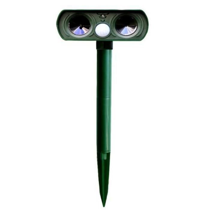 Répulsif à Ultrasons Pour Chats, Chiens, Rongeurs - Extérieur, Solaire Et USB - Détection PIR 10 M - 9