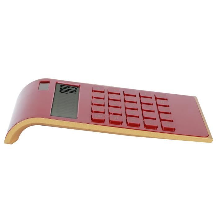 Calculatrice Portable 10 Chiffres Solaire – Ultra-Mince, Écran LCD Inclinable, Double Alimentation Bureau Maison (Noir)
