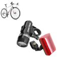 Etanche 5 Lampe LED vélo avant vélos Head Light + arrière sécurité lampe de poche-1