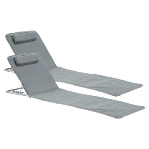 Outsunny Lot de 2 Tapis de Plage Pliables avec Sac de Transport, Chaise