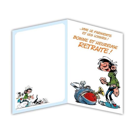 Afie Glmx 32 Grande Carte Depart En Retraite Gaston Lagaffe Maxi Format Geant Avec Enveloppe Cdiscount Au Quotidien