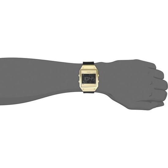 Guess U0595G3 Trendy Gold Tone Hommes Montre en acier inoxydable avec Digita Cdiscount Bijouterie