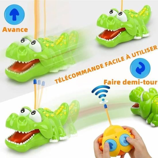 Voiture T?�l?�command?�e Crocodile KENLUMO - V?�hicule radiocommand?� pour les tout-petits - Son et 