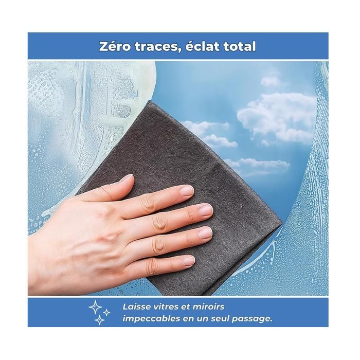 Clean Top Chiffon Microfibre XXL 40x60cm - Serviette De Nettoyage Ultra Absorbante Et Non Pelucheuse Pour Voiture, Douche, Maison (Lot De 2)