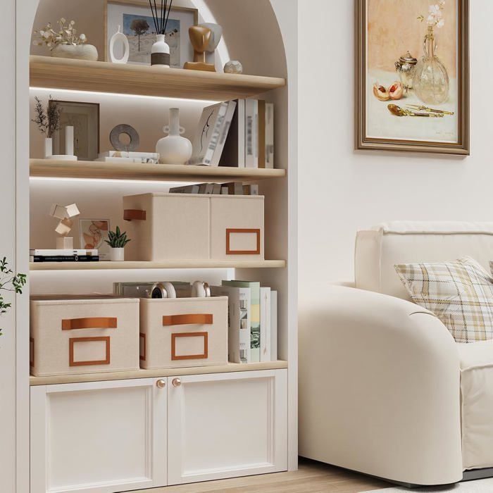 Boite Rangement Tissu Lauatiiu Lot De 3 Boîtes De Rangement Pliables En Feutre - En Forme De Cube - Pour Bureau, Salle De Jeux, Chambre D'enfant, Chambre à Coucher - 31 X