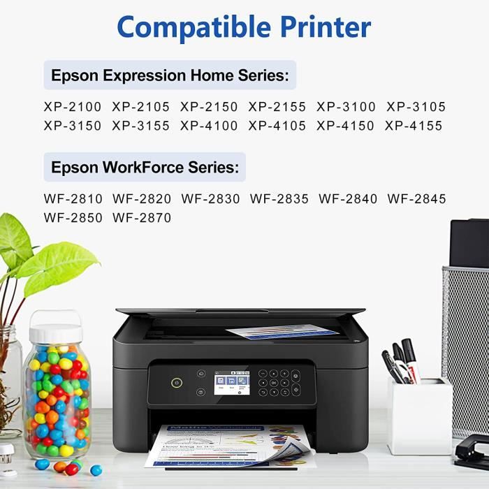 Lot de 8 cartouches d'encre Epson 603 XL compatibles pour Epson XP-2105 XP-2100  WF-2810 WF-2830 - Cdiscount Informatique