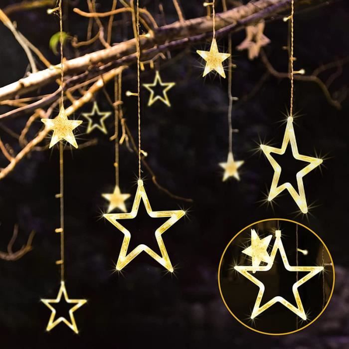 vidaXL Guirlande lumineuse étoile et lune avec télécommande 138 LED - La  Poste