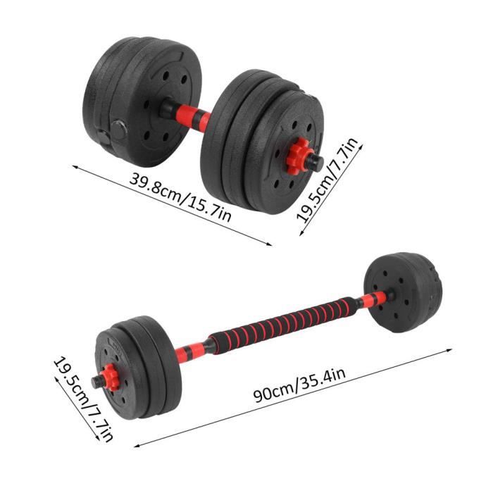 Haltères Réglables BCBIG 2-en-1 - 10 à 40 Kg, Poignée Antidérapante, Pour Maison Ou Salle De Sport