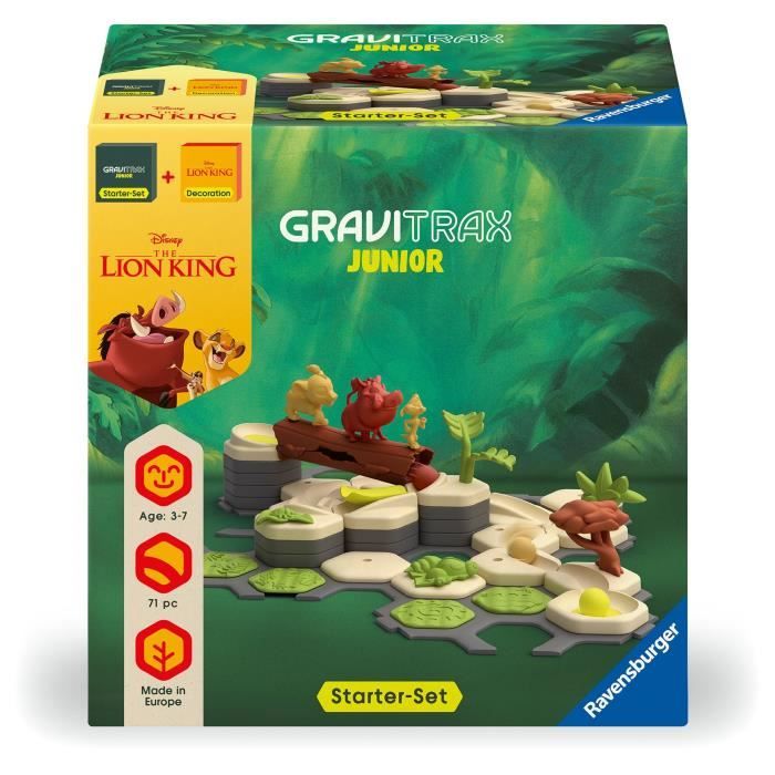 Ravensburger GraviTrax Junior – Starter Set La Reine Des Neiges – Circuit De Billes 71 Pièces Dès 3 Ans – 2 En 1 Avec Personnages Disney 3D