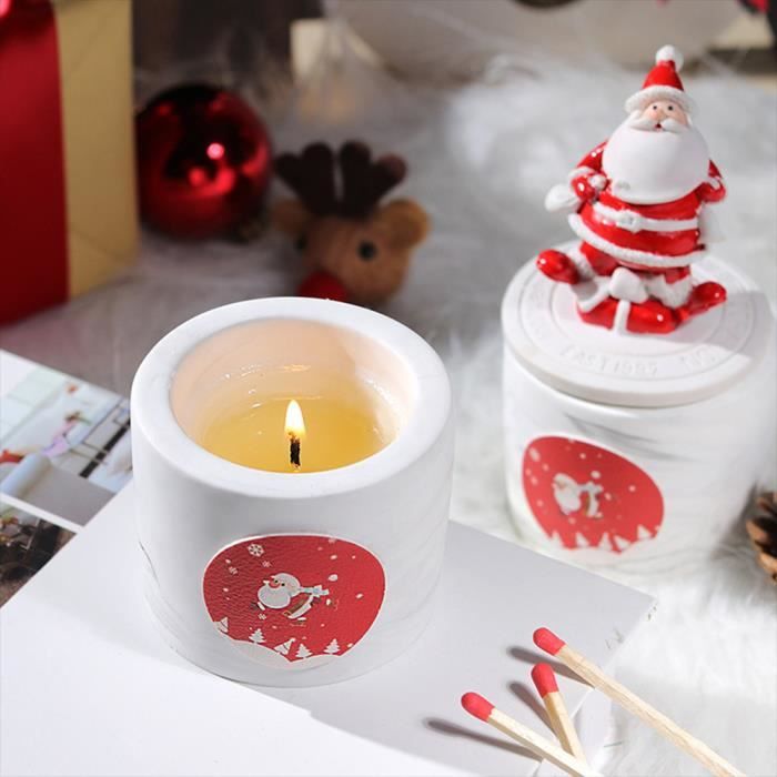 1 * Décoration de bougies parfumées de Noël, Décoration intérieure de  bougies parfumées exquises attrayantes, cadeaux d'ornement
