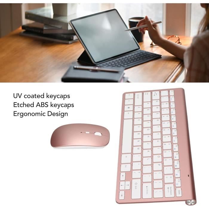 Clavier Et Souris Sans Fil, Ensemble De Clavier Bluetooth 10 Pouces