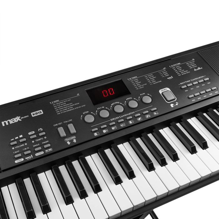 Clavier Électronique 61 Touches Portable - Piano Numérique Avec 200 Tons, Micro Et Casque Pour Débutants