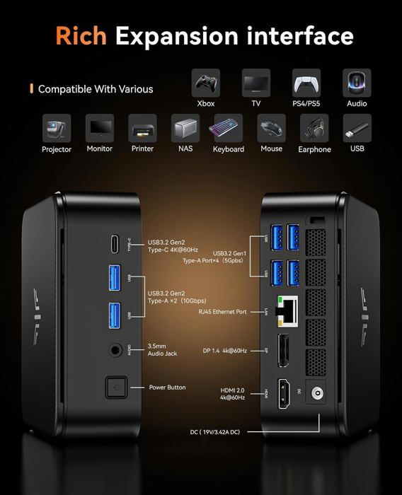 NiPoGi AM06 5825U ゲーミング ミニpc ryzen7 NiPoGi AM06 5825U