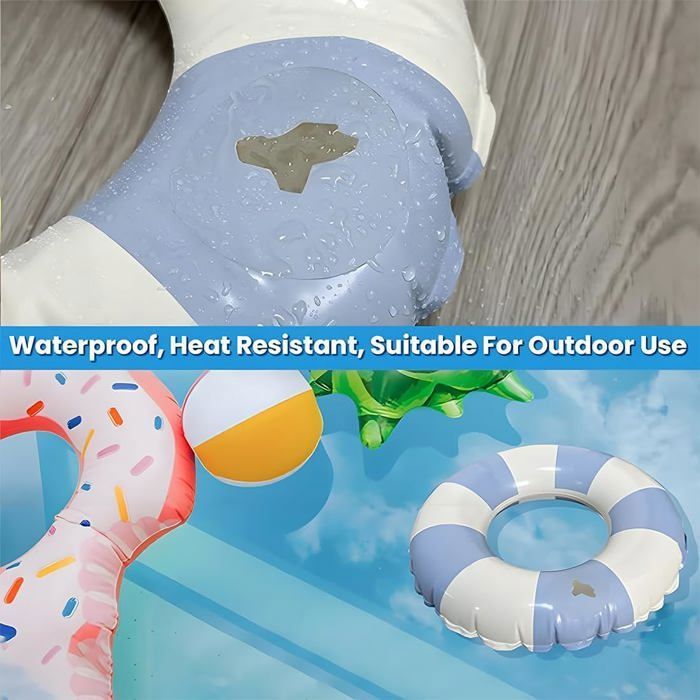 Lot de 10 Reparation Liner Piscine,Rustine Piscine,Kit Réparation Spa Gonflable pour Lit à Eau, Canapés/Piscines Gonflables,6 Label - Jardin