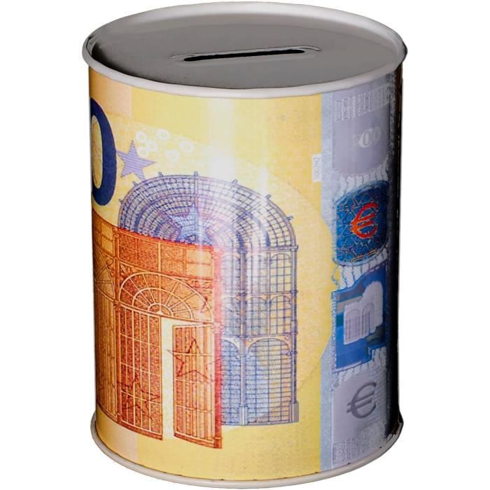 CUCUBA Boîte Tirelire Argent Papier Pièce Billets en Étain Métal non Ouvrir  (Billet de 500 euros) 14 x 13 cm : : Cuisine et Maison