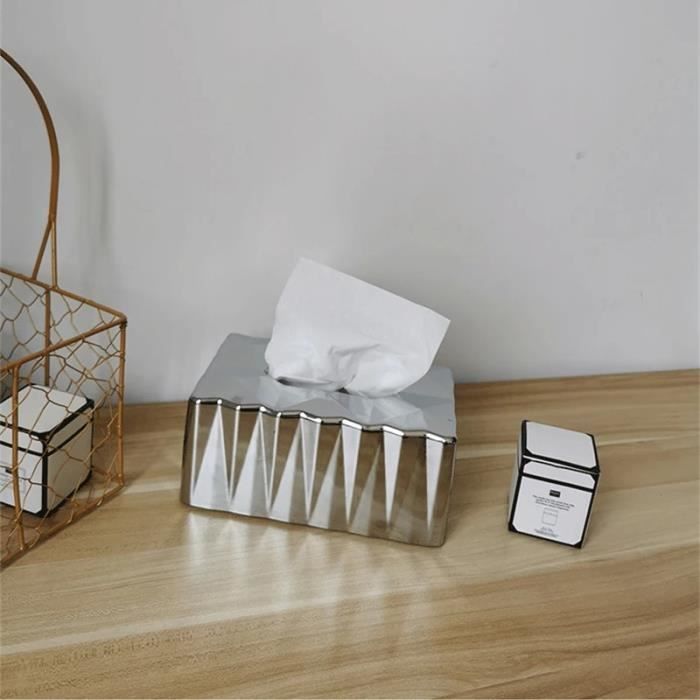 Boîte à Mouchoirs En Cuir Synthétique - Design Rectangulaire Arrondi, Deux Tailles, Fermeture Magnétique