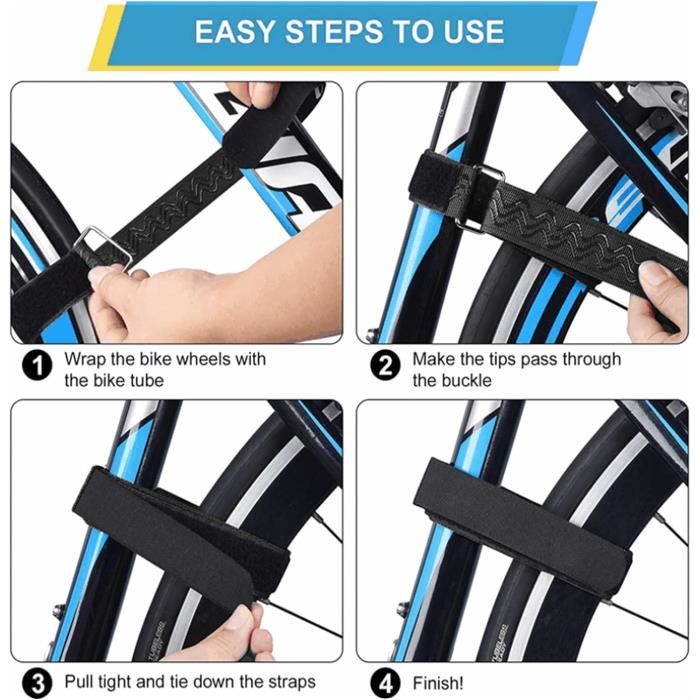 Protection Cadre Vélo Néoprène - Lot 4 Tailles (S à XL), Anti-rayures Pour Porte-vélos, Compatible Thule Et Autres