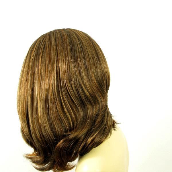 Perruque Synthétique Avec Bandeau - Châtain Méché Cuivré - Longueur Moyenne, Style Naturel (bonnet Large)