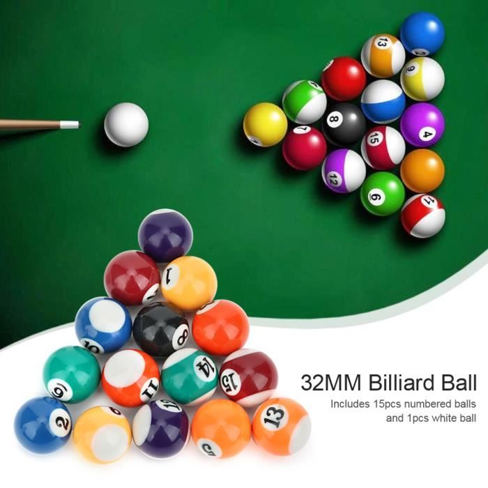 Jeu de Billes ou Boules de Billard Snooker Standard 52 mm - BCE