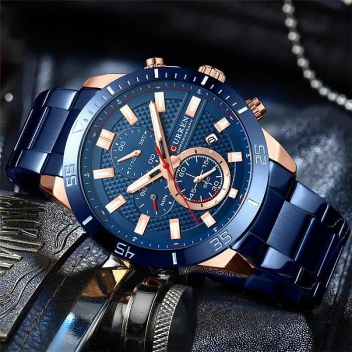 Curren montre discount bracelet homme