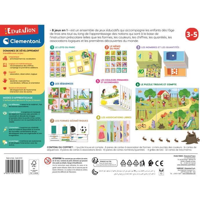 Éducation Clementoni - 8 jeux en 1 - Cdiscount Jeux - Jouets