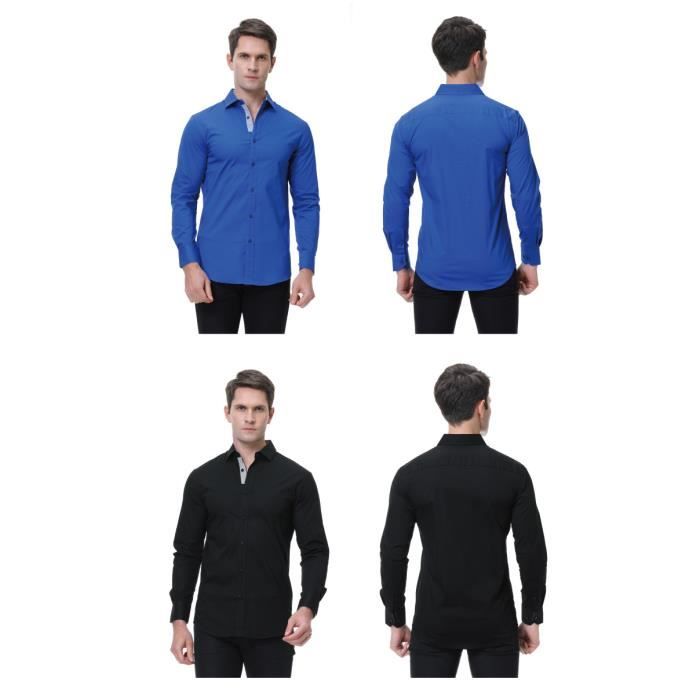 Chemise bleu roi homme deals