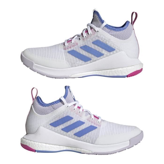 Chaussures de handball indoor femme adidas Crazyflight Mid white