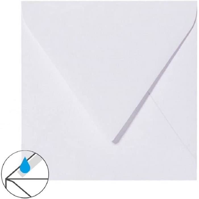 Paper24 50 enveloppes carrées 150x150 cm enveloppes 15x15 cm (120g
