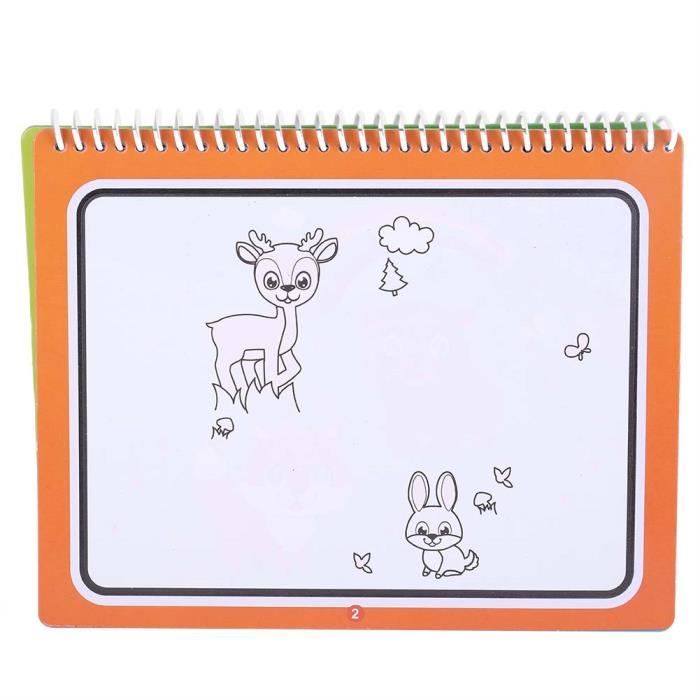 Bofanze 8 Livres De Coloriage à L'eau Pour Enfants - Kit Portable Avec Pinceaux Et Peintures Intégrées, Dès 3 Ans, 8 Thèmes Différents