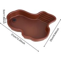 Piscine Tortue Terrestre Mangeoire Plat D'eau Bassin Pour Tortue