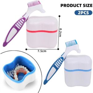 Boîte De Rangement Cure-Dents En Résine Pour Figurines - Support Compact Décoratif Bleu Ou Blanc