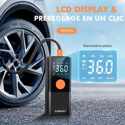 Pompe de Voiture 12V 120W 100PSI Compresseur D'Air Portable Pompes de Gonflage de Pneus 35L/Min