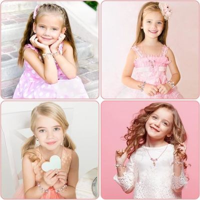 CICIGETI Kit Bijoux Fille 5-12 Ans - Coffret Bracelet Et Collier Avec 60 Perles Et Pendentifs (Licorne, Sirène, Dauphin) - Jouet Créatif DIY - Cadeau Anniversaire Ou Noël