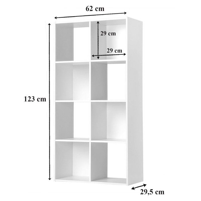 Étagère modulable 8 cubes coloris gris Mixxit