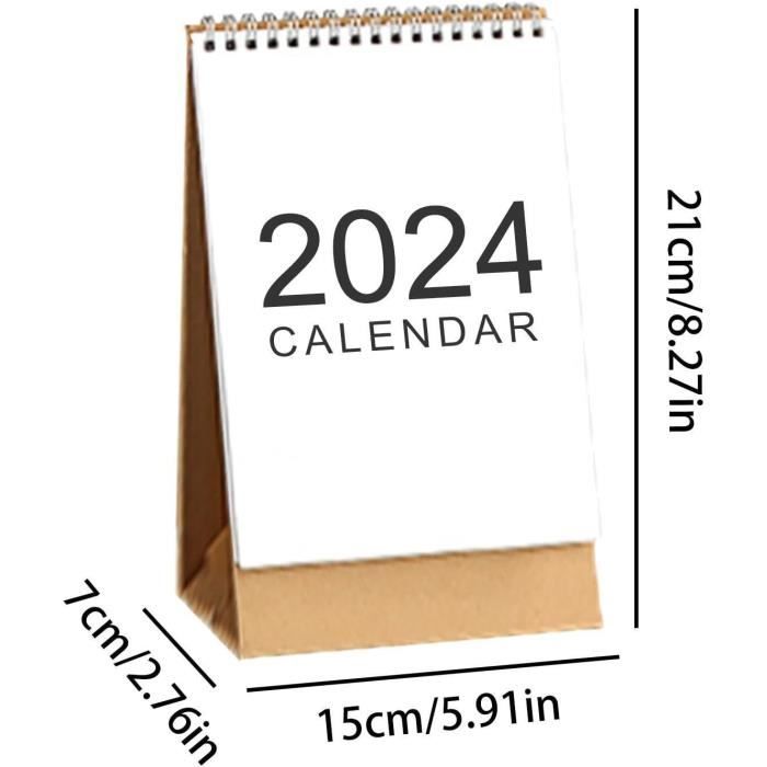 Calendrier 2024 À Poser en 2023  Calendrier, Calendrier de bureau