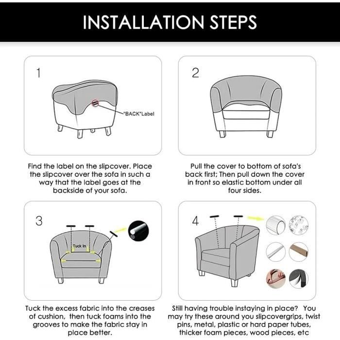 Highdi Housse De Fauteuil Cabriolet Chesterfield Imprimé, 1 Pièce Extensible Couverture De Fauteuil Housse De Canapé Tub Chair Revêtement De Chaise Lavable Protecteur De Fauteuil (Feuilles Mortes