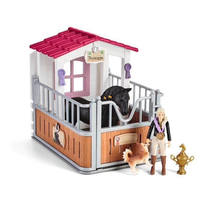 Hyrenee - Écurie Et Clôture Avec Figurines Chevaux - Jouet éducatif Pour Filles Et Garçons De 3 à 8 Ans