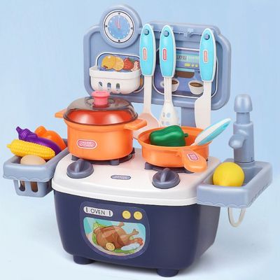 Mini Jouets de Cuisine Enfants Simulation Jeu Rôle Ensemble Maison Rose