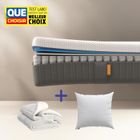 EMMA | Pack Matelas Original II 90x200 + Couette + Oreiller Nuage Essentiel | Ressorts + Mousse à Mémoire de Forme | 5 Couches