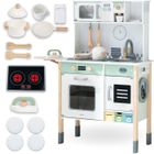 Cuisine enfant Mamabrum Montessori Interactive 85x 31x 97.5 cm– Hauteur réglable- Accessoires- Plaque sonore & Lumineuse