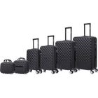 CELIMS France - Set de Valises 6 Pièces | Bagage à Main + Cabine + Moyenne + Grande + 2 Vanity | Noir