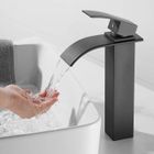 WEGARDEN Haut Robinet de Lavabo Cascade,Robinet Salle de Bain avec Eau Froide & Chaude Disponible, Mitigeur Salle de Bain en Laiton