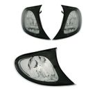 DEPO 2 CLIGNOTANT AVANT BLANC ET NOIR BMW SERIE 3 E46 BERLINE PHASE 2 DE 10/2001 A 03/2005