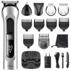 Hatteker Tondeuse à Barbe pour hommes Tondeuse à cheveux Sans fil Tondeuse à Moustache Tondeuse pour le corps Rechargeable 5 en 1