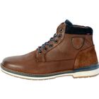 Basket Montante Cuir Redskins - Cognac Bleu - Lacets ronds - Homme