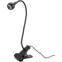 Lampe de bureau à LED avec lampe de bureau mini-lampe de nuit avec pince pour étude, noir, blanc