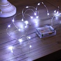 Guirlande lumineuse avec 100 LED sans fil 3M 5M 10M, fil de cuivre, fonctionne avec 3 piles AA, décor WHITE-10M 100LEDS -BA