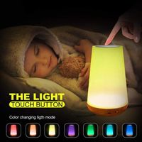 Veilleuse LED, lampe de chevet colorée, veilleuse à écran tactile, lampe de chambre à coucher, lampe de table rechargeable