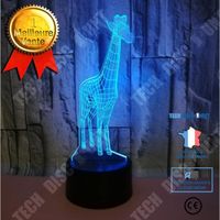 TD® Veilleuse 3D Lampe Girafe 7 Couleurs   Led Veilleuses Pour Enfants Toucher Led Usb Table Lampara Bébé Dormir Veilleuse